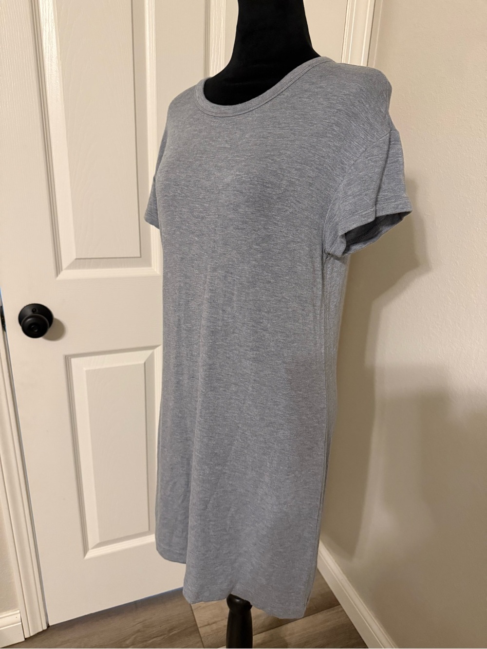 Lou & Grey Heather Gray Short-Sleeve Mini Dress - Picture 2 of 6